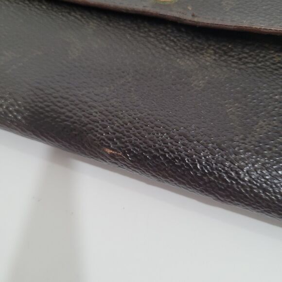Authentic LOUIS VUITTON LV Vintage Monogram Sarah Wallet Envelope Leather 1996 - Picture 14 of 15